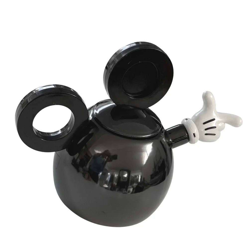 Vintage‎ Mickey Mouse Teapot Black Ceramic Disney Collectible Kitchen Decor